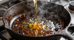 quickly scrape pan residue