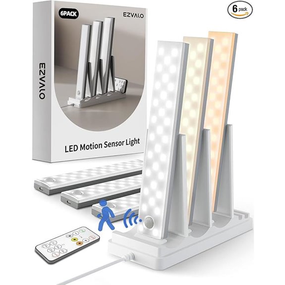 EZVALO 6-Pack Rechargeable Under Cabinet Lights with Remote