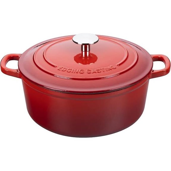 Enameled Cast Iron Dutch Oven 7 Quart Red
