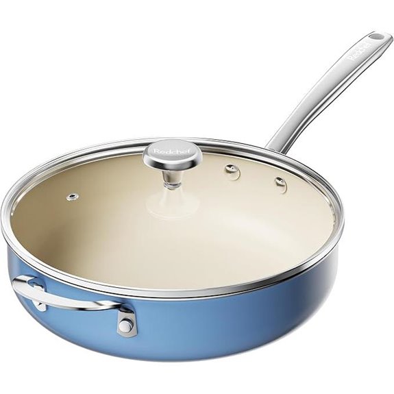 Redchef 5QT Nonstick Ceramic Saute Pan with Lid
