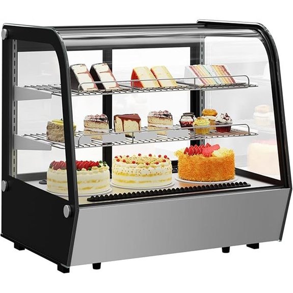 Countertop Refrigerated Display Cooler with LED Lighting