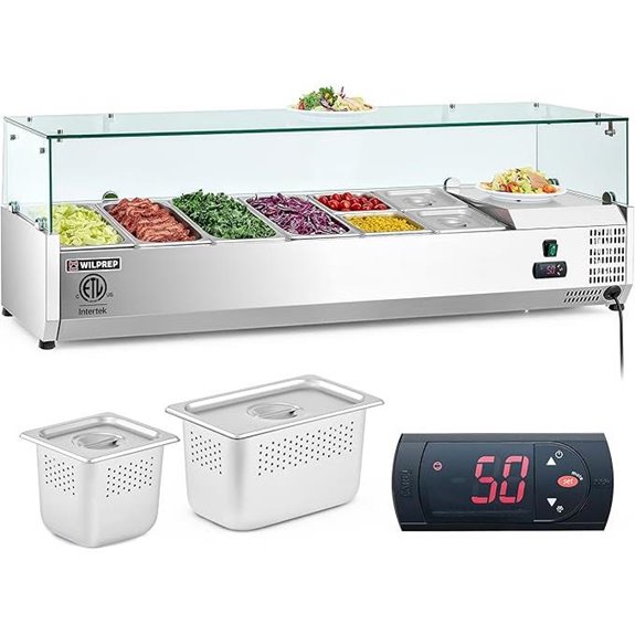 Wilprep Refrigerated Sandwich Prep Table with Pans