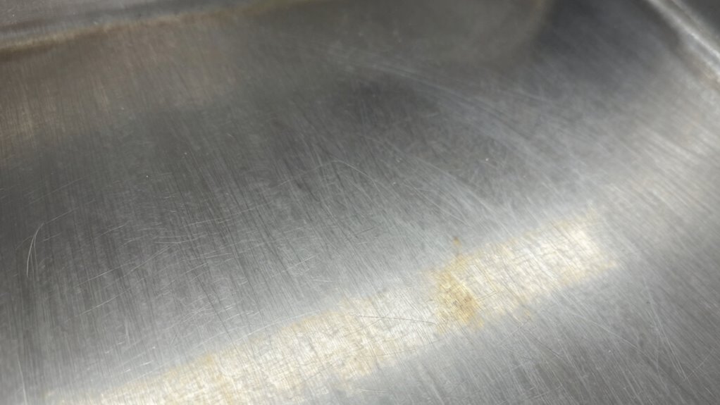 remove stainless steel burn marks