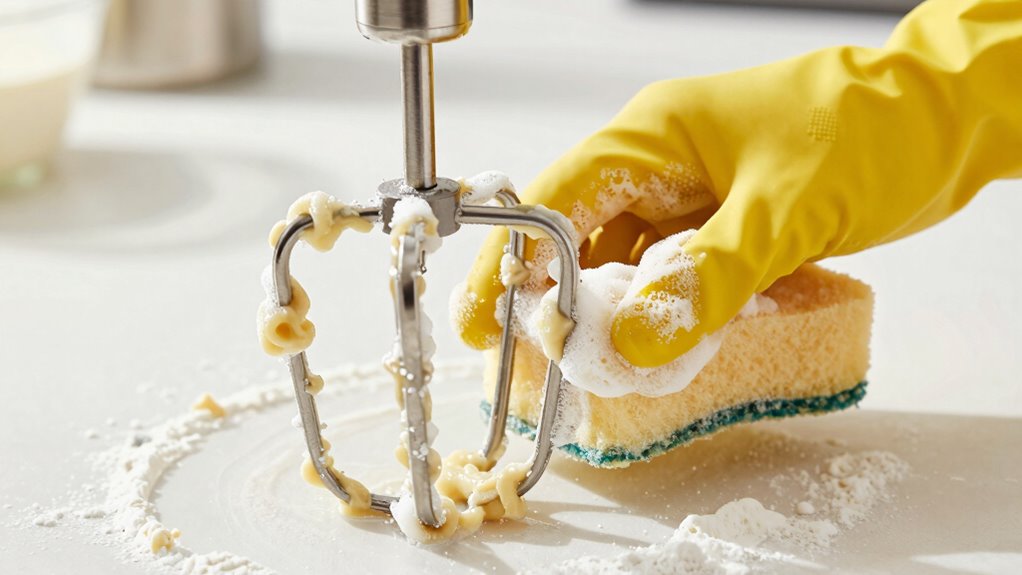 remove sticky dough quickly