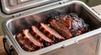 resting brisket and ribs