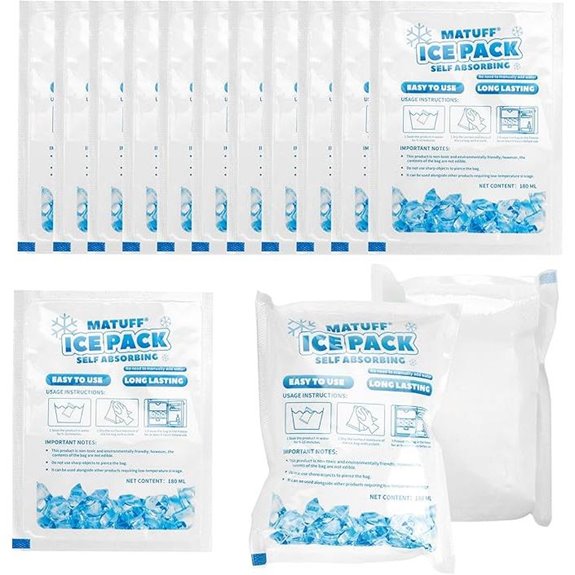 50 Pcs Reusable Leakproof Ice Packs for Coolers
