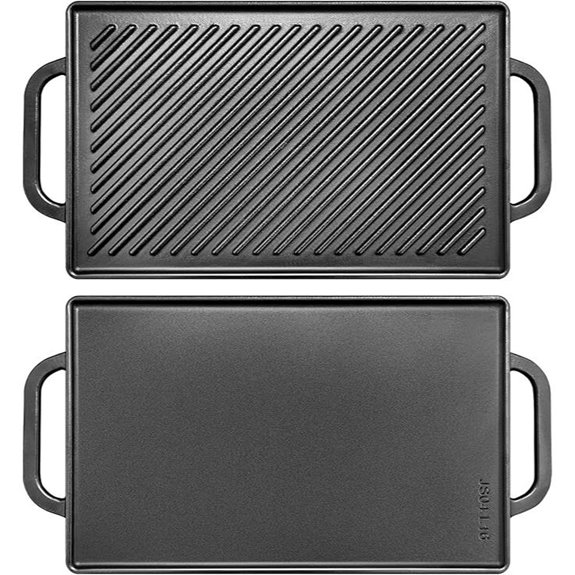 GGC Cast Iron Reversible Grill & Griddle Plate