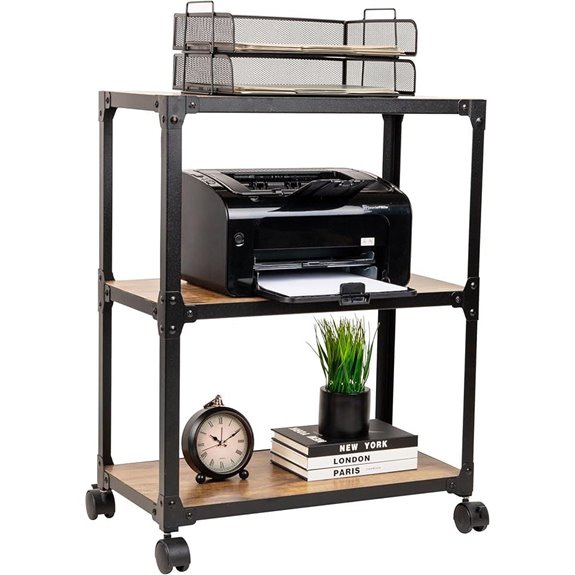 Mind Reader 3-Tier Rolling Office Storage Cart
