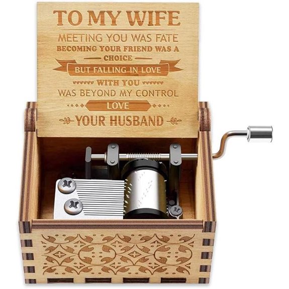 Music Box Gift for Wife - Romantic Hand Crank Play