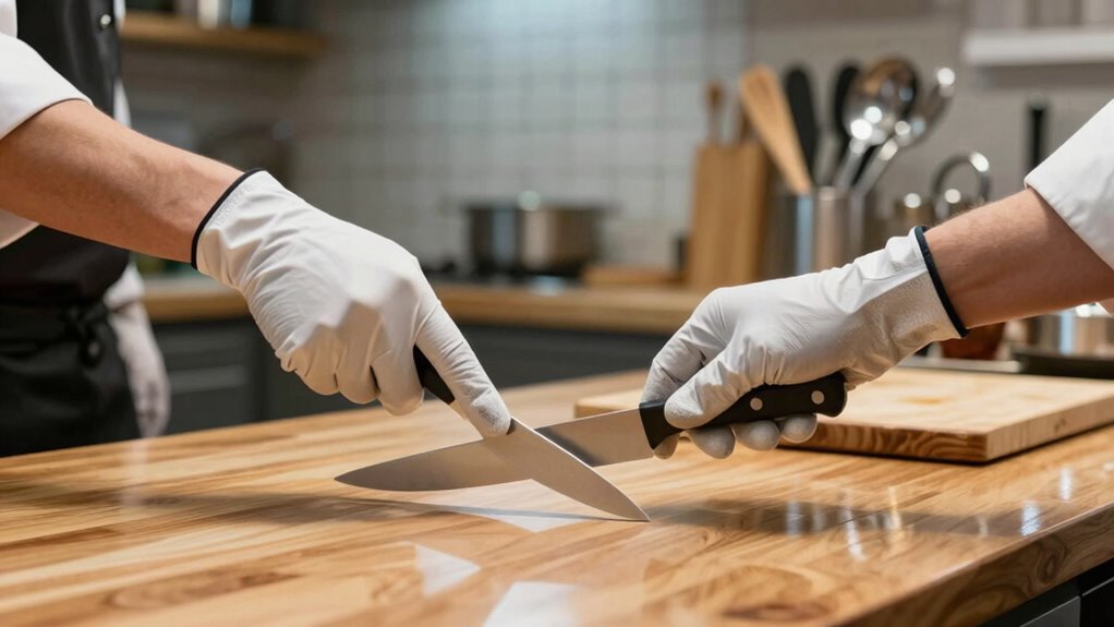 safe controlled knife techniques