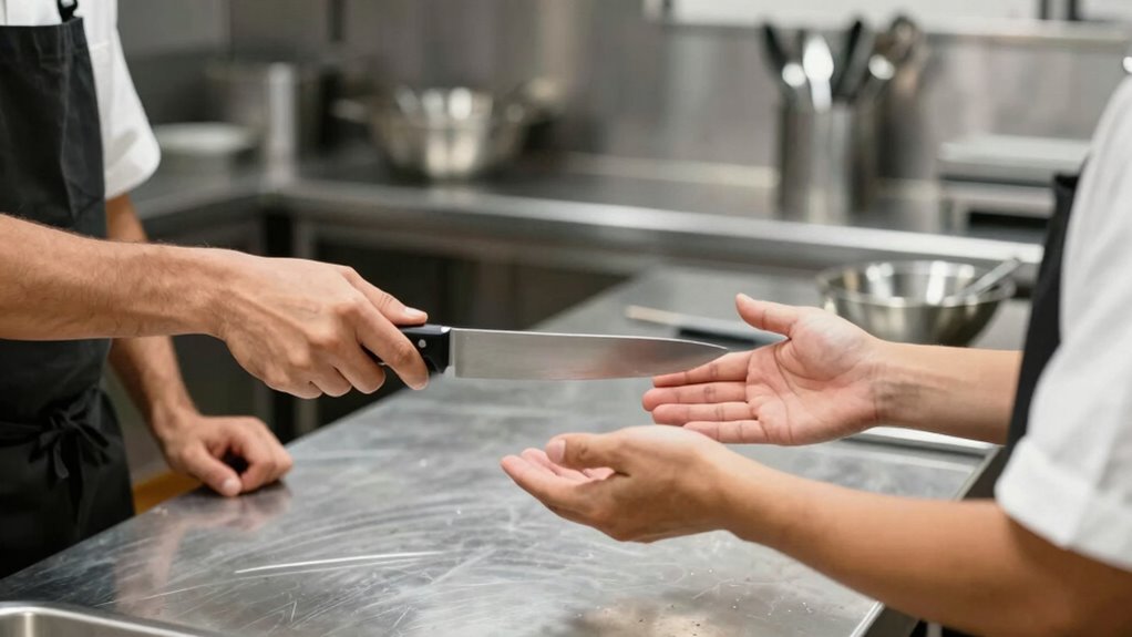 safe knife passing techniques