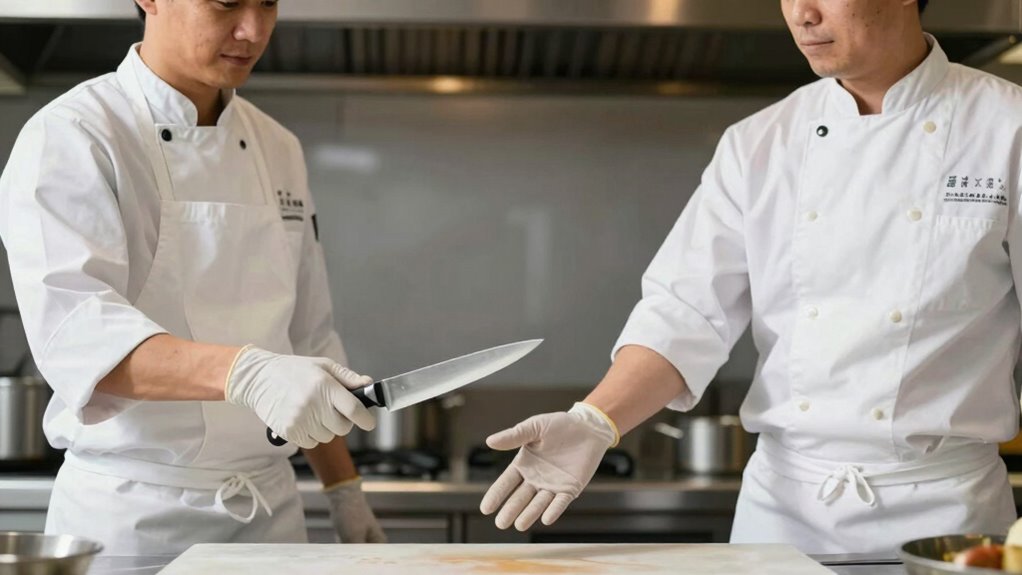 safe knife passing techniques