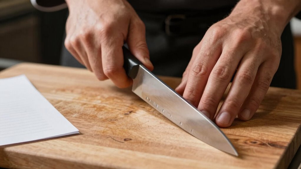 safe knife sharpness testing