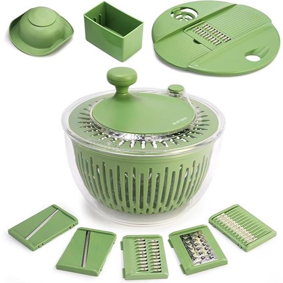 SUSTEAS Salad Spinner with Slicer and Strainer