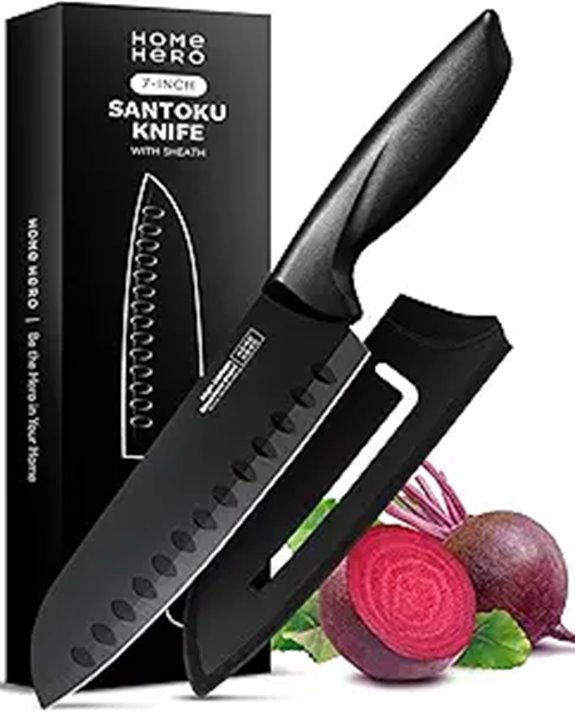 Home Hero 2-Piece Santoku Knife Set with Sheath