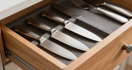 securely store sharp knives