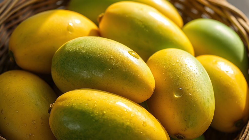 selecting and harvesting perfect mangoes