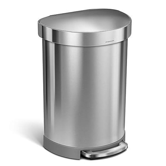 Simplehuman 60L Semi-Round Hands-Free Trash Can