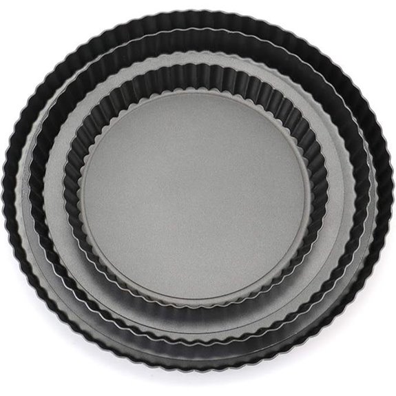Tosnail Set of 3 Non-Stick Quiche & Tart Pans