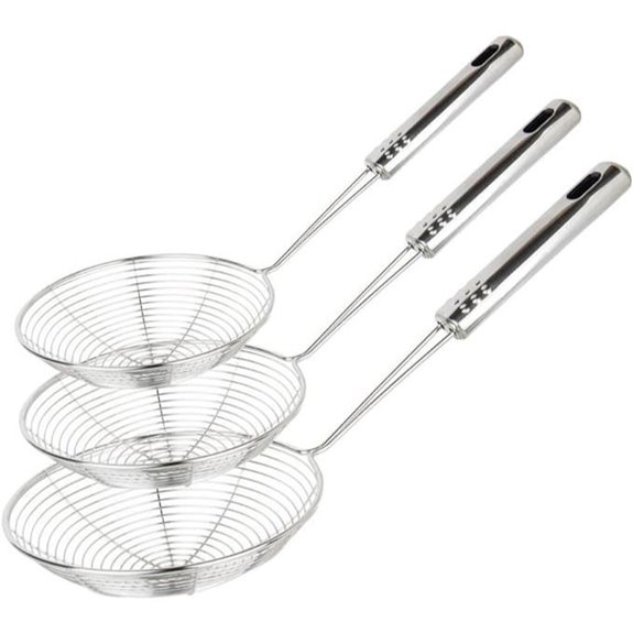 Spider Strainer Set of 3 Stainless Steel Skimmer Ladles