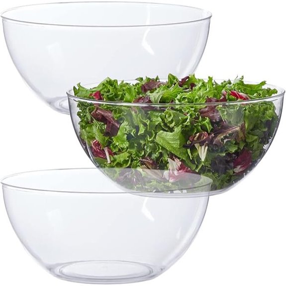 US Acrylic 10-inch Salad Bowls Set of 3