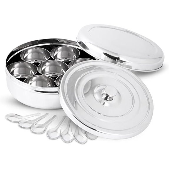 Double Lid Spice Container with 7 Compartments