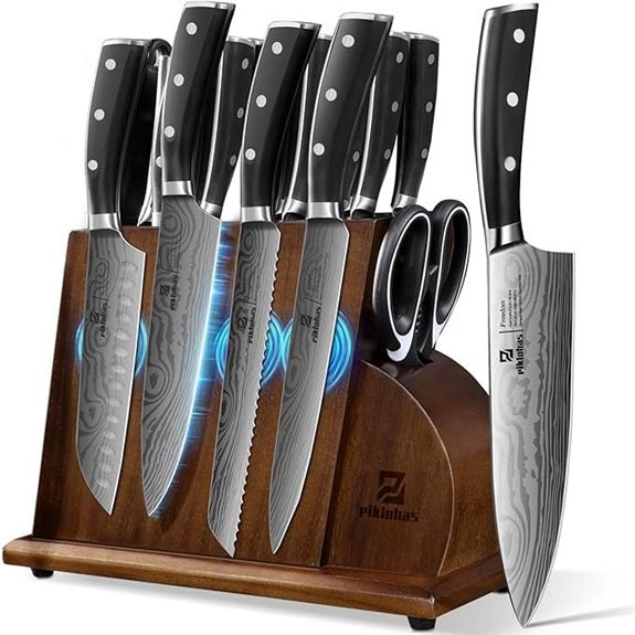 17-Piece German Stainless Steel Kitchen Knife Set