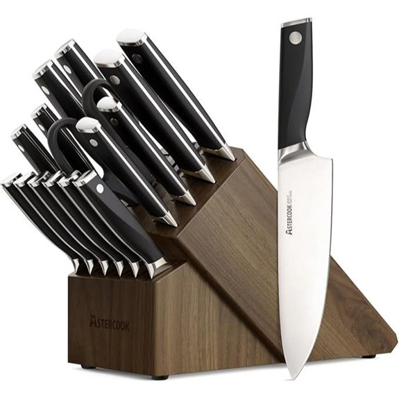 Astercook 17-Piece Stainless Steel Kitchen Knife Set