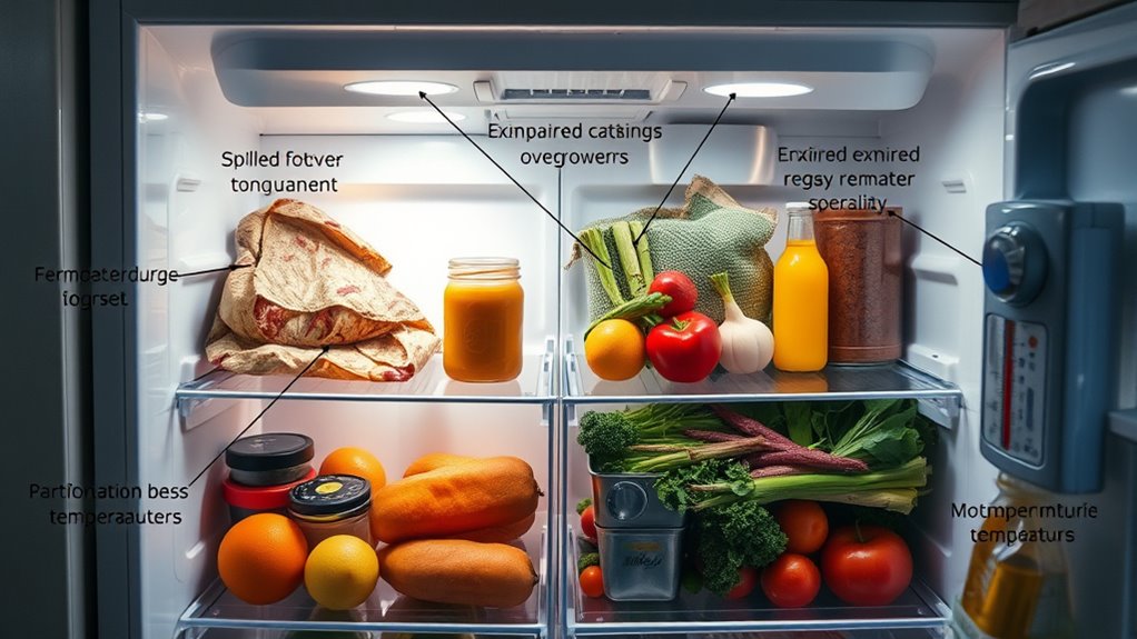 signs of improper fridge setup