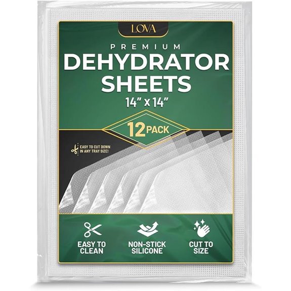 Silicone Dehydrator Sheets 14x14 (12 Pack)