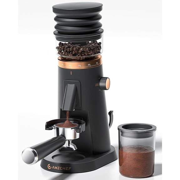 AMZCHEF Single Dose Coffee Grinder with Settings