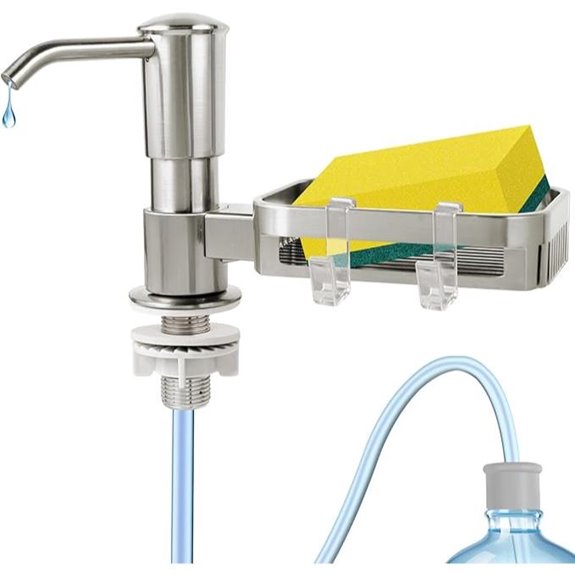 Sink Soap Dispenser with Sponge Holder and Extension Tube