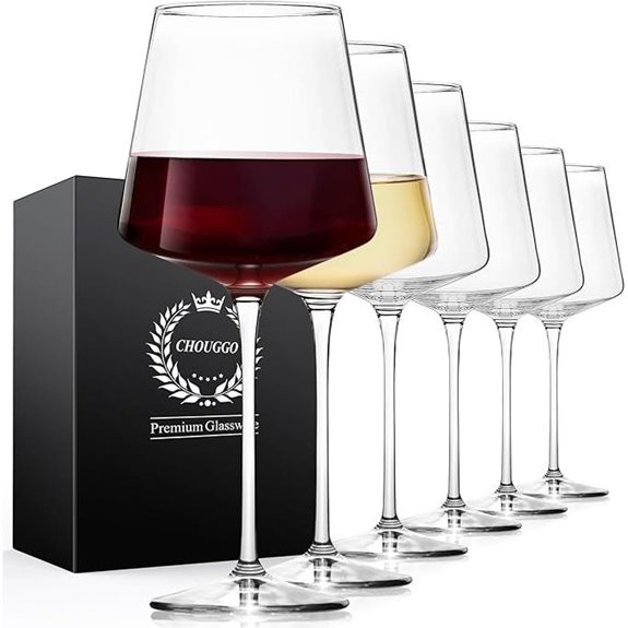 Chouggo Set of 6 Crystal Wine Glasses