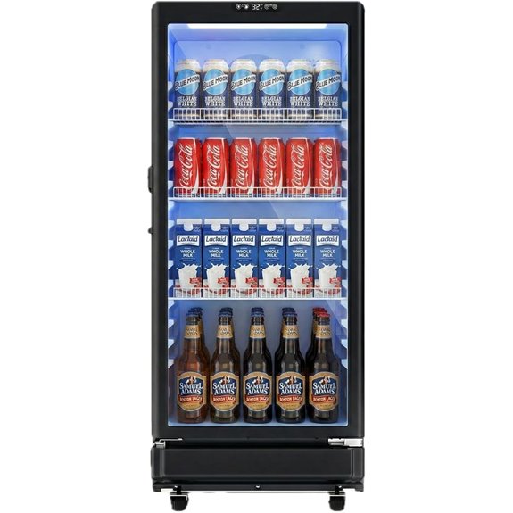 6 Cu.Ft Glass Door Commercial Refrigerator