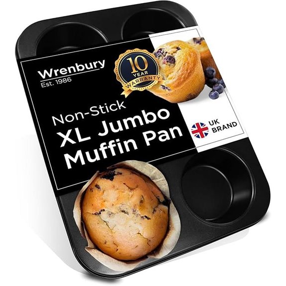 Wrenbury Jumbo Muffin Pan 6 Cups Nonstick