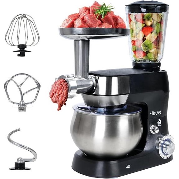 6-in-1 Electric Stand Mixer with Accessories