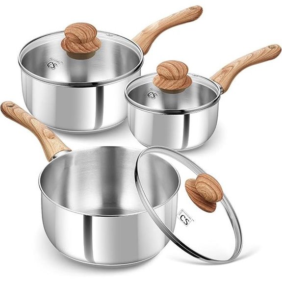 Koch Systeme CS 6-Piece Stainless Steel Saucepan Set