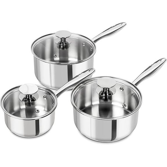 MICHELANGELO Stainless Steel Saucepan Set (6pcs)