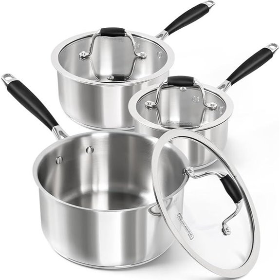 Michelangelo Stainless Steel Saucepan Set (6 pcs)