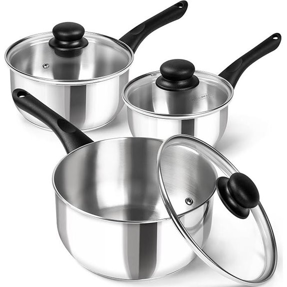 Michelangelo Stainless Steel Saucepan Set (6 pcs)