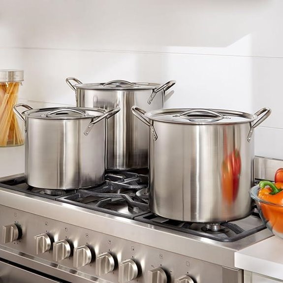 BrylaneHome 6-Piece Stainless Steel Stockpot Set
