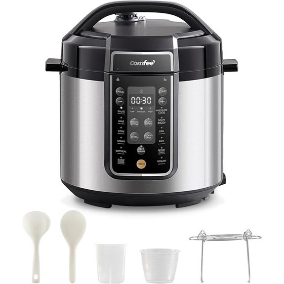 COMFEE’ 6-Quart Pressure Cooker with 13 Functions