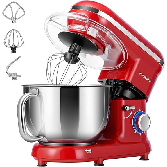 VIVOHOME 6-Quart Tilt-Head Stand Mixer with Accessories