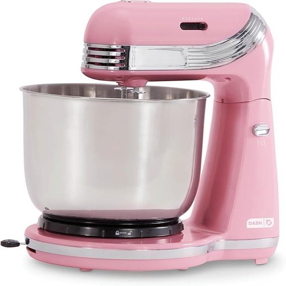 Dash 6-Speed Stand Mixer with 3 Qt Bowl & Accessories
