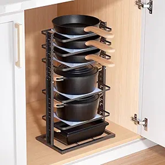 LAMU 6-Tier Pot and Pan Organizer for Cabinets