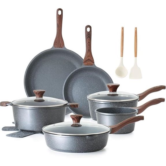 SENSARTE 16-Piece Nonstick Cookware Set