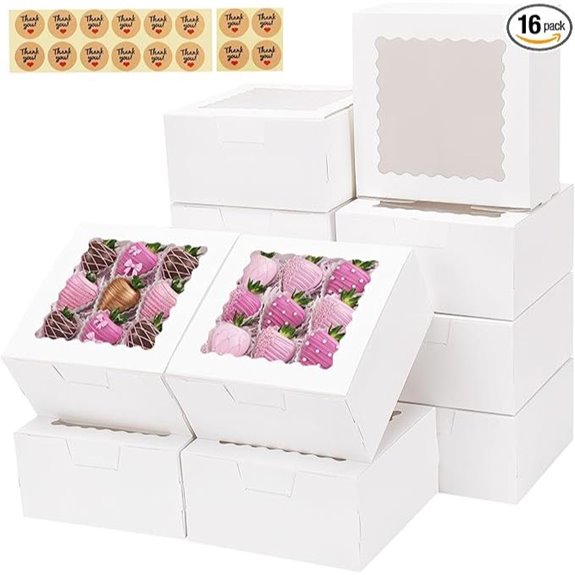 TOMNK 16pcs Cookie Boxes with Window