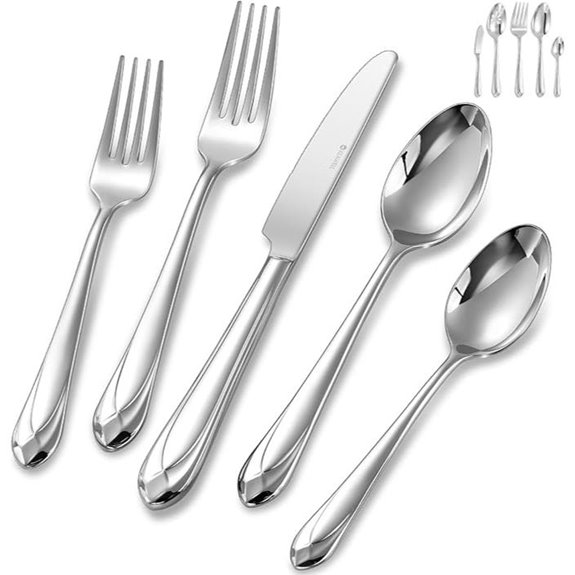 KEAWELL 65-Piece Astra Flatware Set Stainless Steel