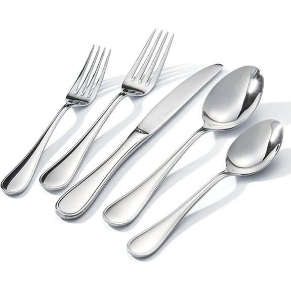 KINGSTONE 60-Piece Teardrop Silverware Set