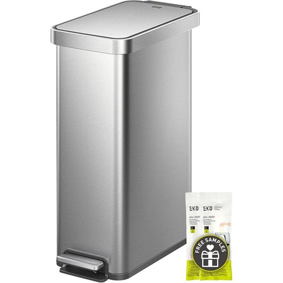 EKO Hudson Slim 50L Kitchen Trash Can